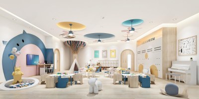 现代幼儿园娱乐室3D模型下载